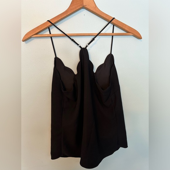 J Crew Black Scallop Neckline Cami Top - Picture 3 of 3